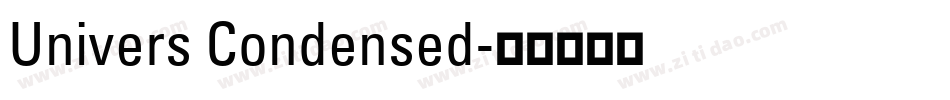 Univers Condensed字体转换